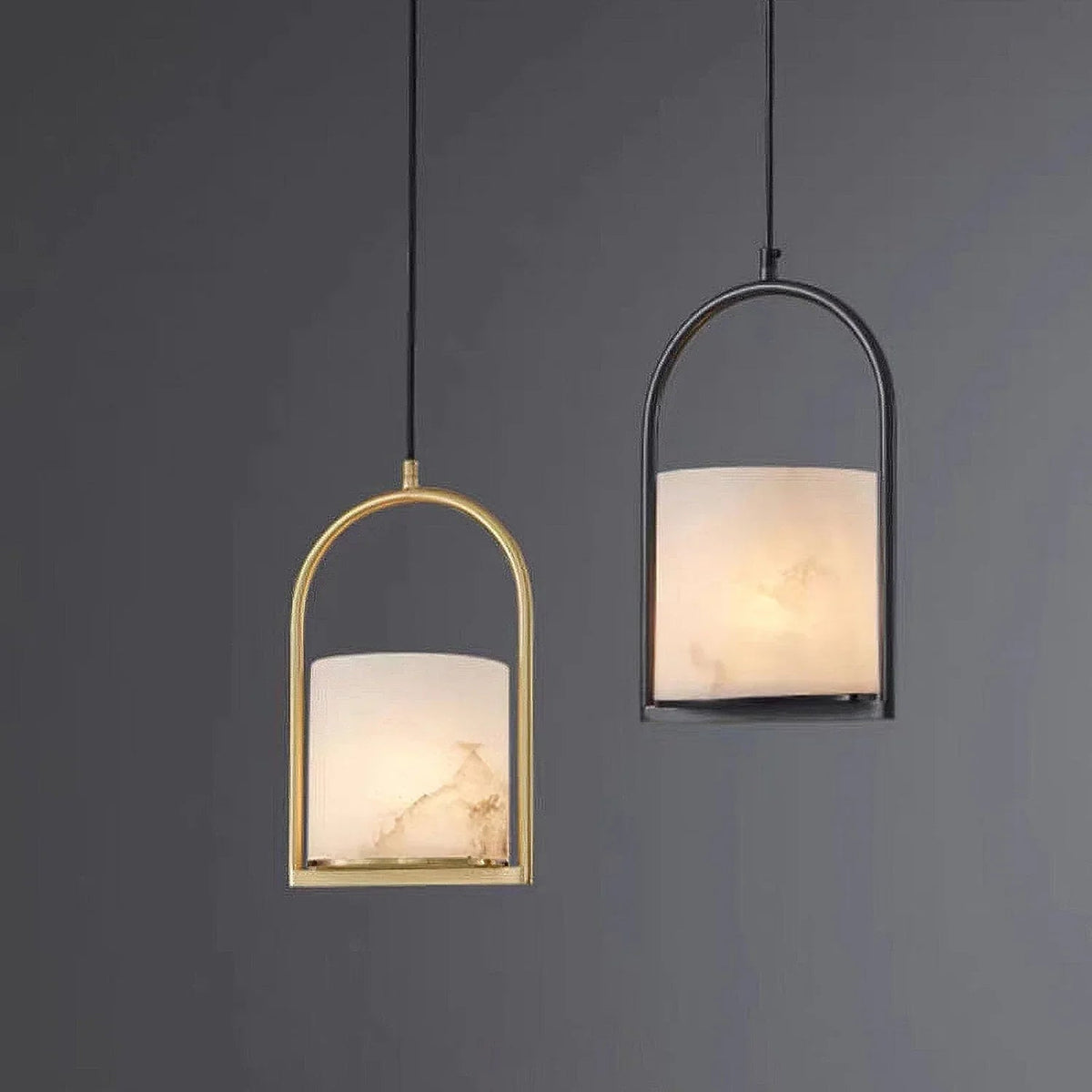 Alabaster Cylinder Pendant Light – Alabaster detail 25