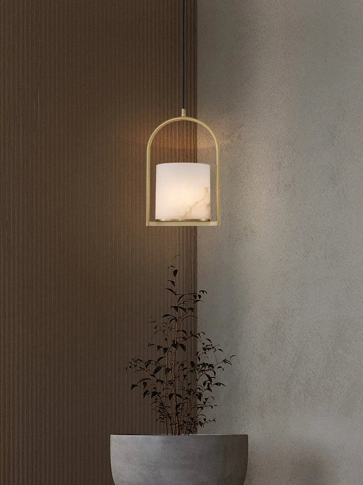 Alabaster Cylinder Pendant Light – Alabaster detail 11