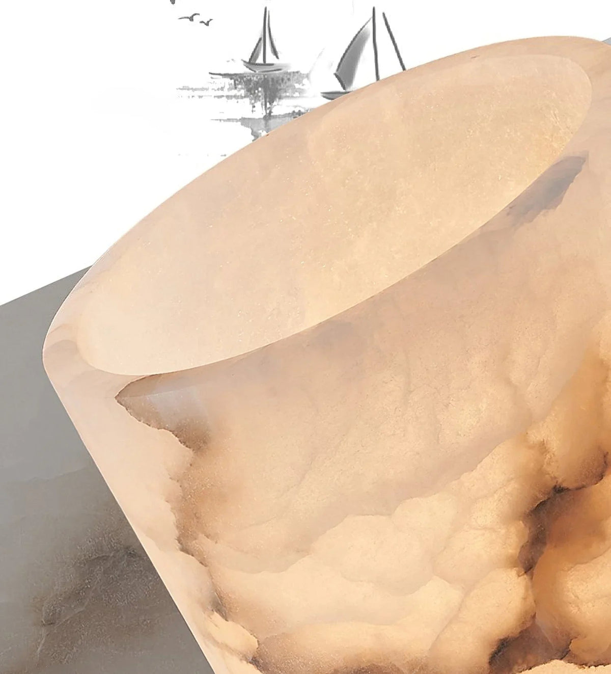 Alabaster Cylinder Pendant Light – Alabaster detail 22