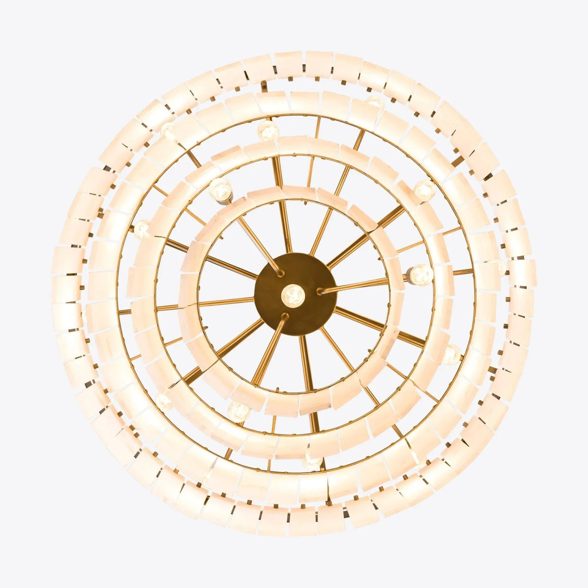 Rectangular Alabaster Tiered Round Chandelier – Alabaster detail 24