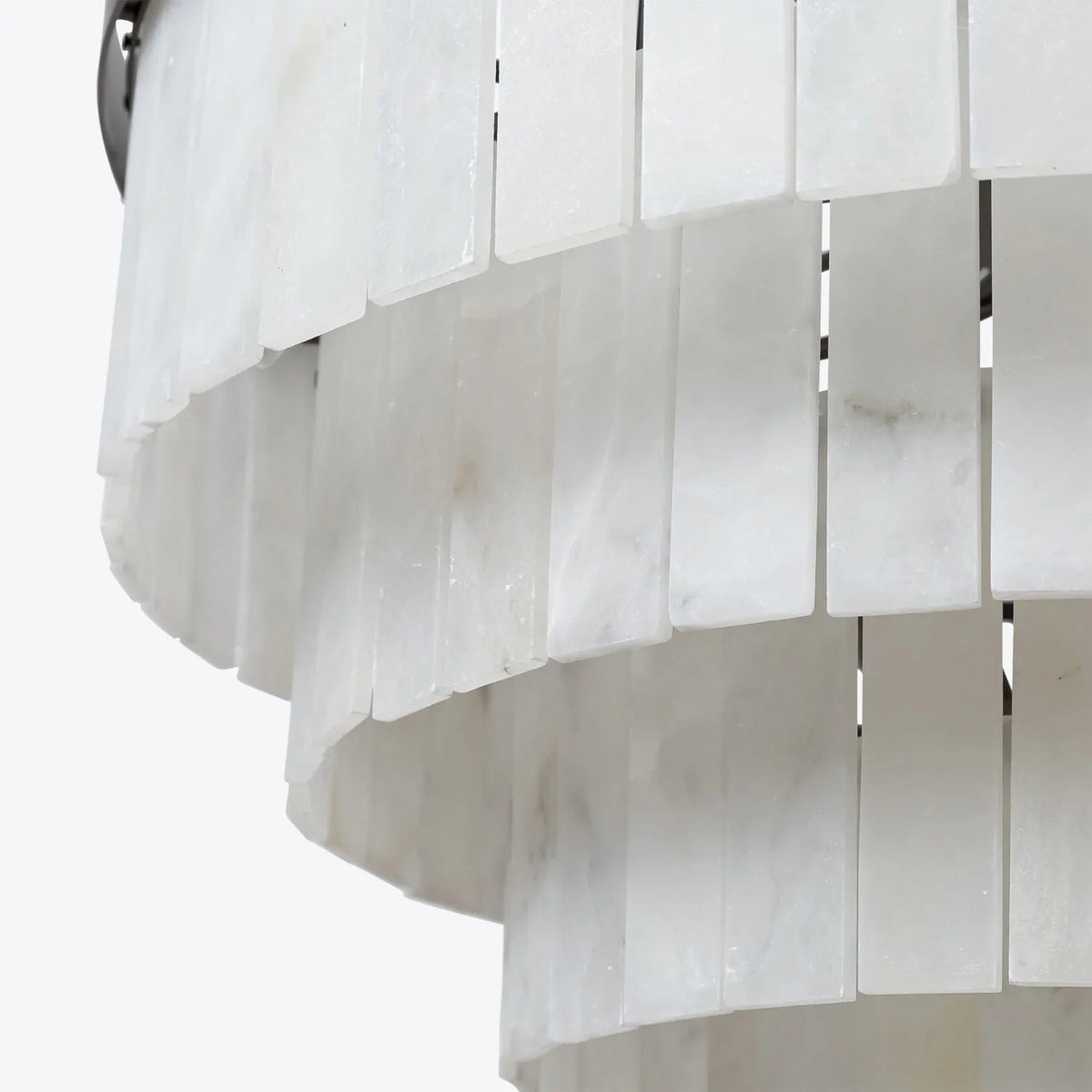 Rectangular Alabaster Tiered Round Chandelier – Alabaster detail 22