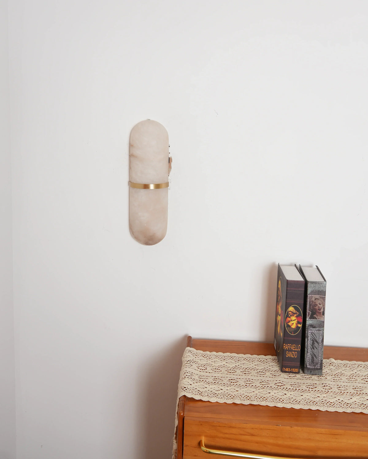Oval Alabaster Semi-Circular Wall Lamp – Alabaster detail 28