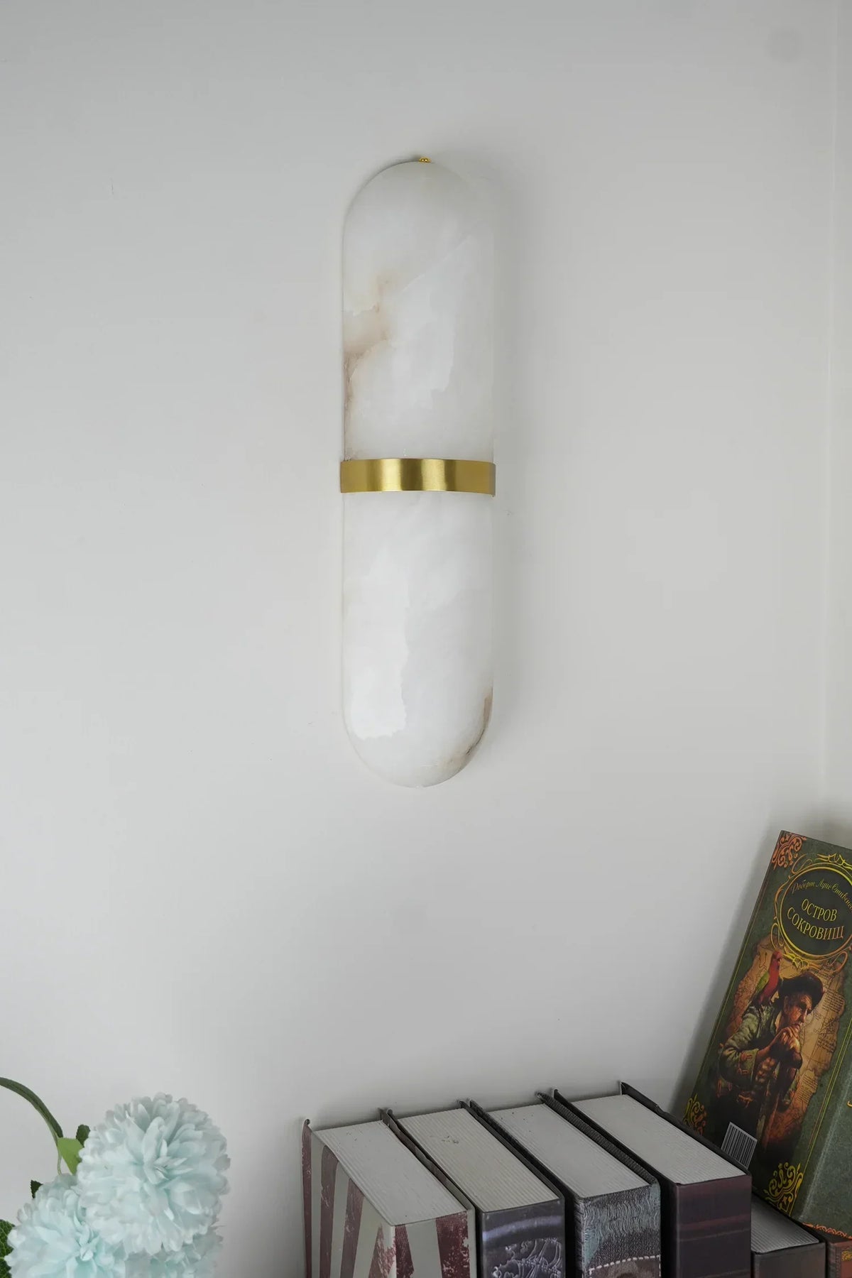Oval Alabaster Semi-Circular Wall Lamp – Alabaster detail 24