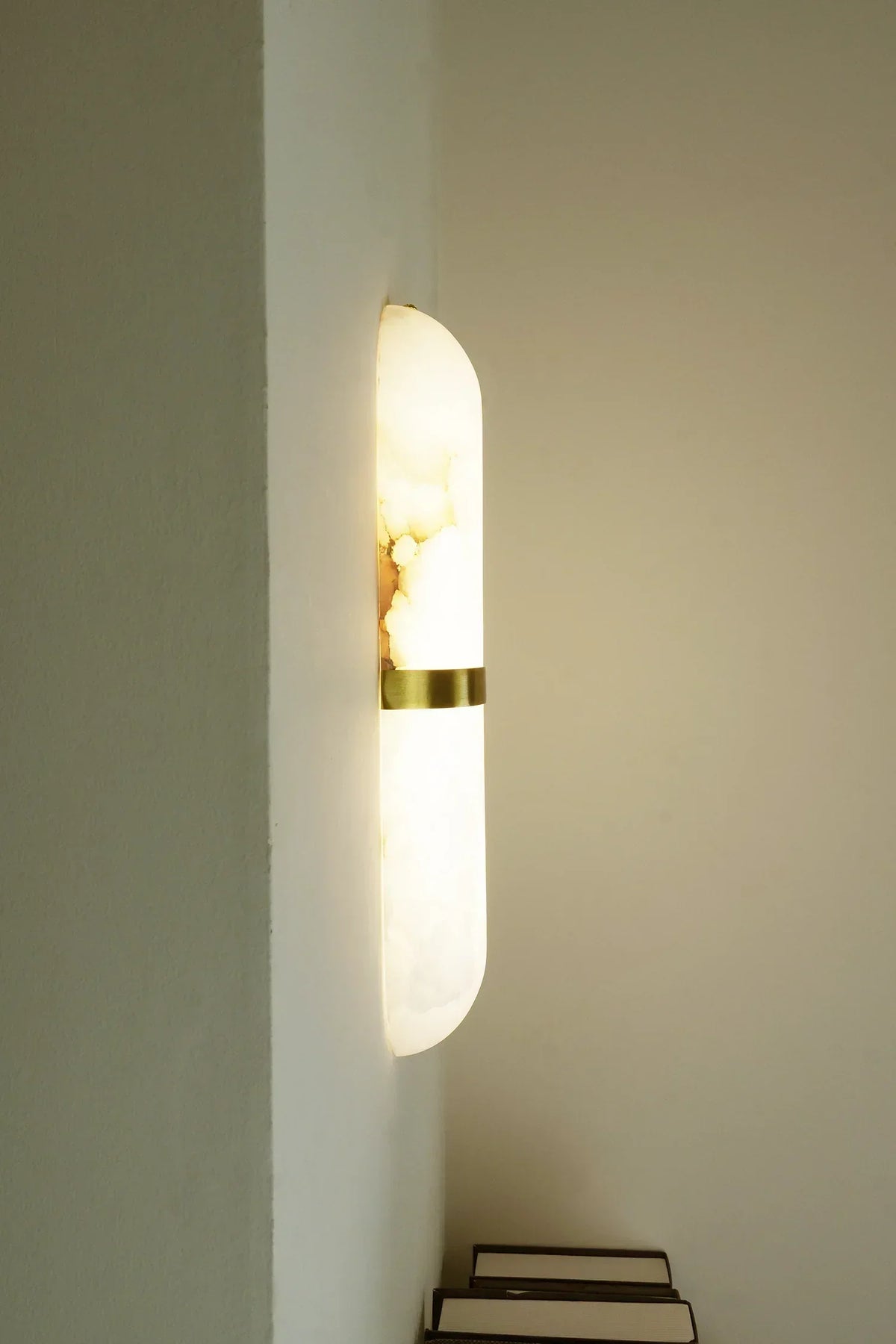 Oval Alabaster Semi-Circular Wall Lamp – Alabaster detail 23