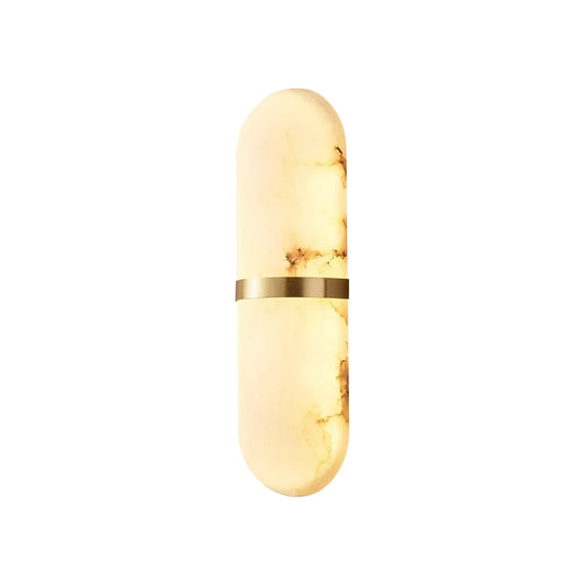 Oval Alabaster Semi-Circular Wall Lamp