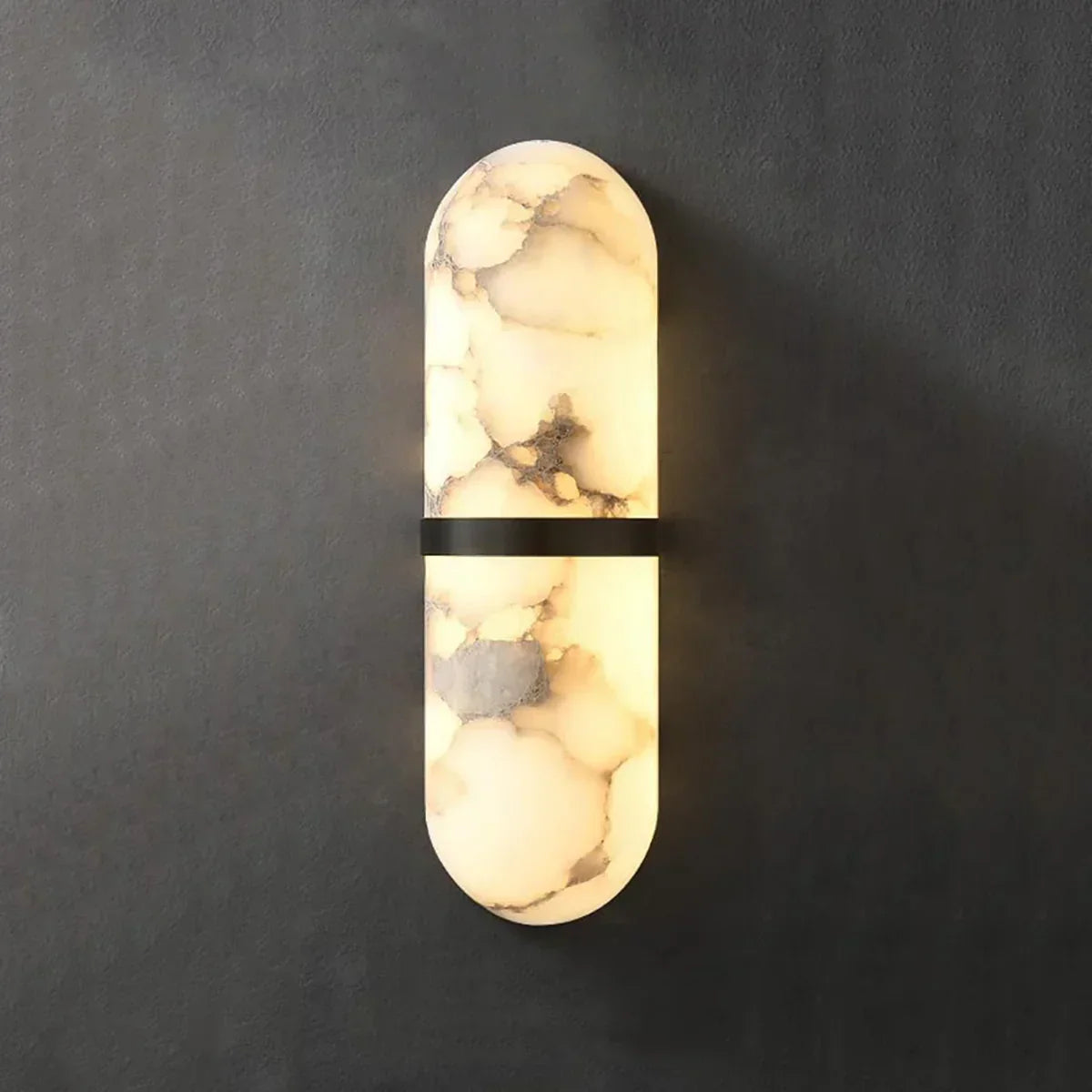 Oval Alabaster Semi-Circular Wall Lamp – Alabaster detail 42