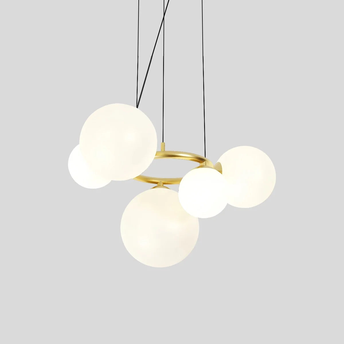 Luxurious Single-Tone Glass Spheres Chandelier – Glass detail 33