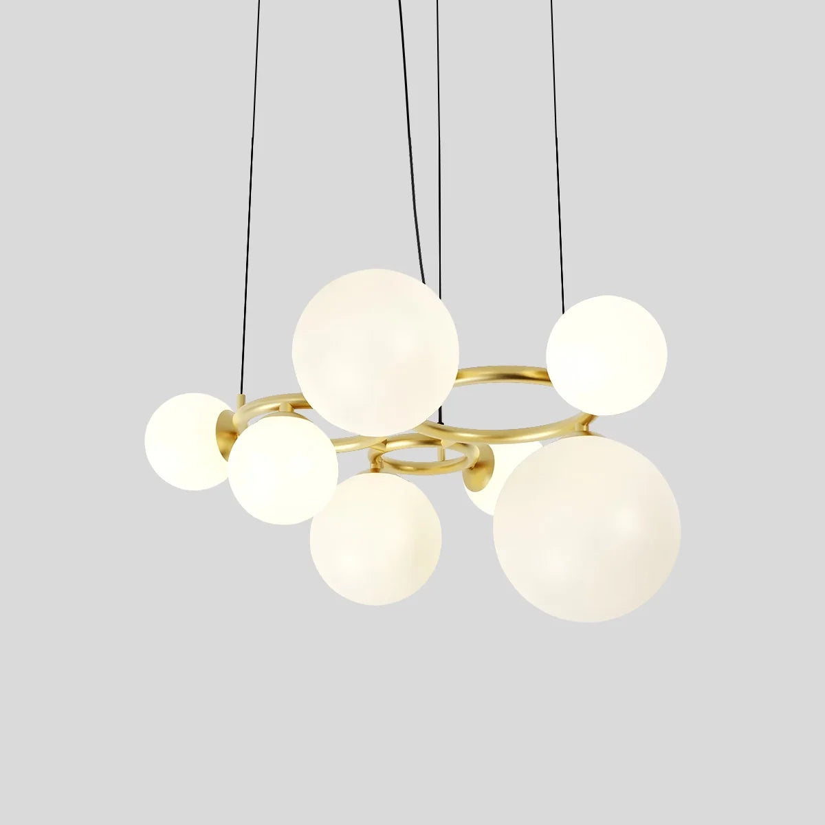 Luxurious Single-Tone Glass Spheres Chandelier – Glass detail 36