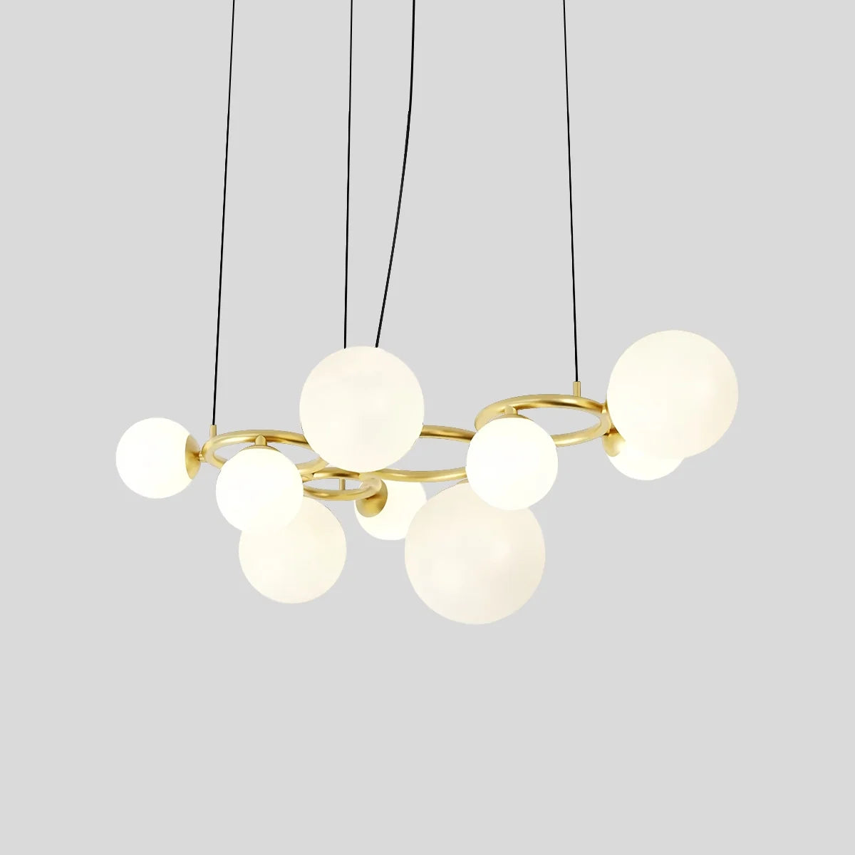 Luxurious Single-Tone Glass Spheres Chandelier – Glass detail 39
