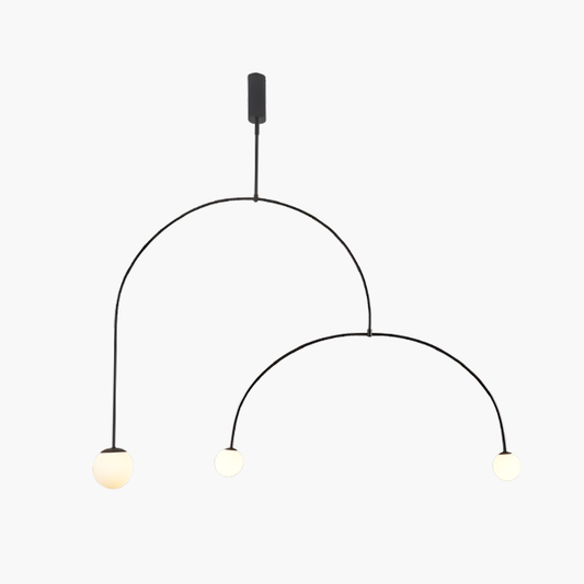Minimalist Linear Metal Chandelier