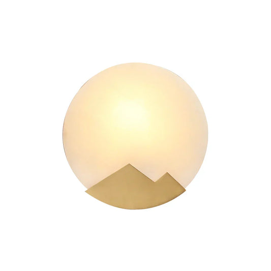 Modern Alabaster Brass Wall Light