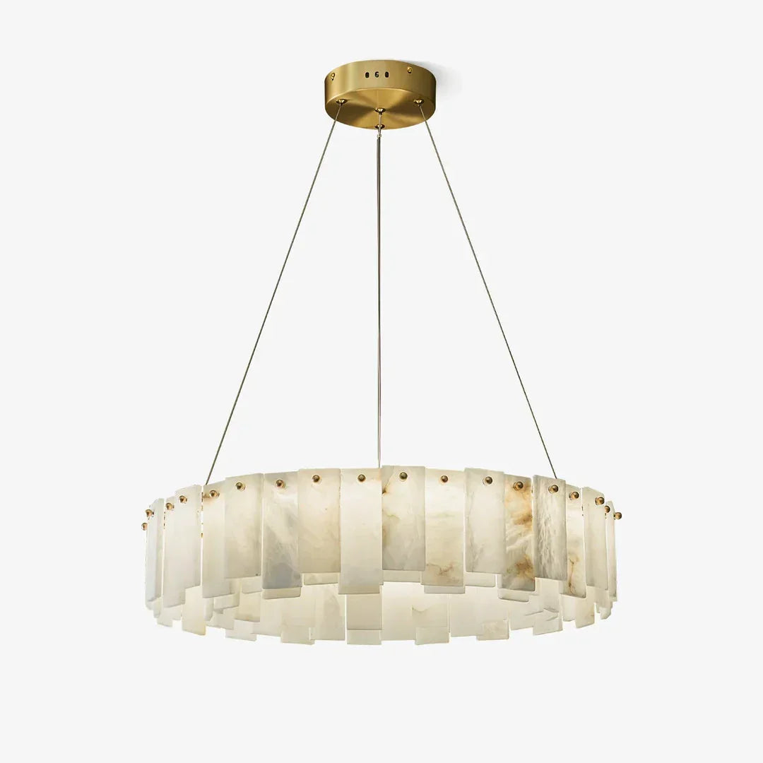Modern Alabaster Celestial Round Chandelier – Alabaster detail 30