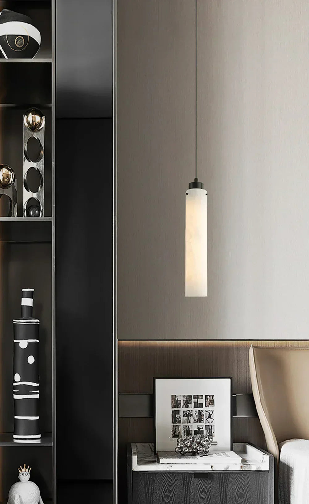 Cylinder Alabaster Pendant Lamp – Alabaster detail 4