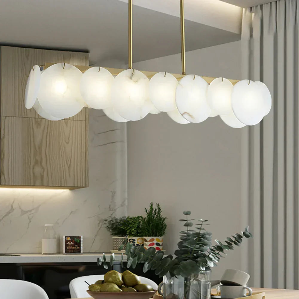 Modern Alabaster Linear Chandelier – Alabaster detail 3
