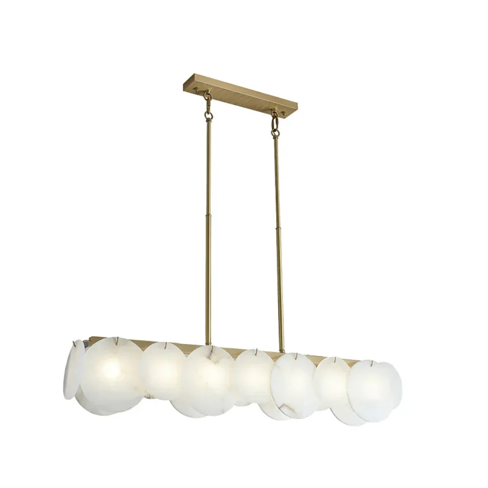 Modern Alabaster Linear Chandelier – Alabaster detail 16