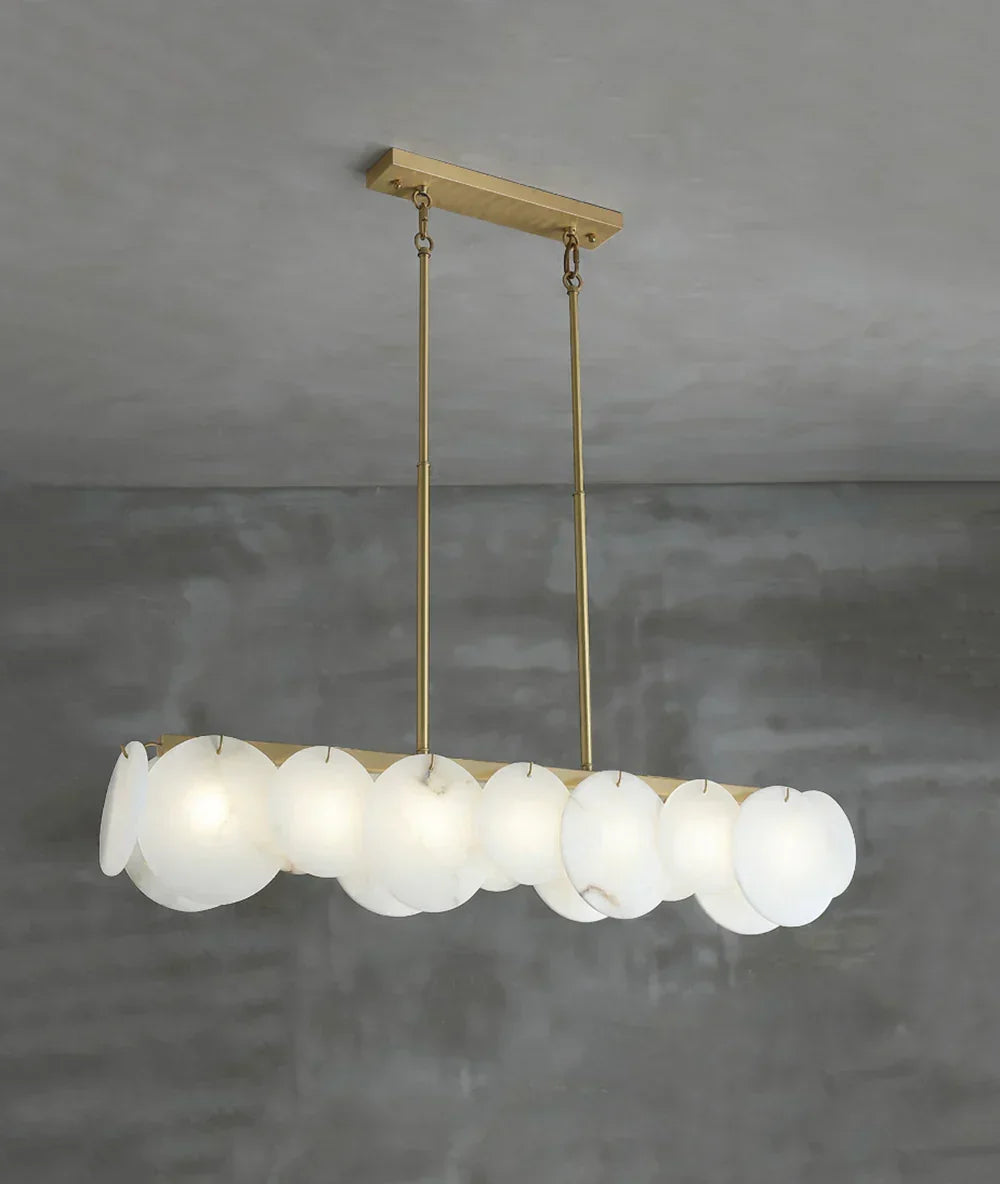 Modern Alabaster Linear Chandelier – Alabaster detail 11