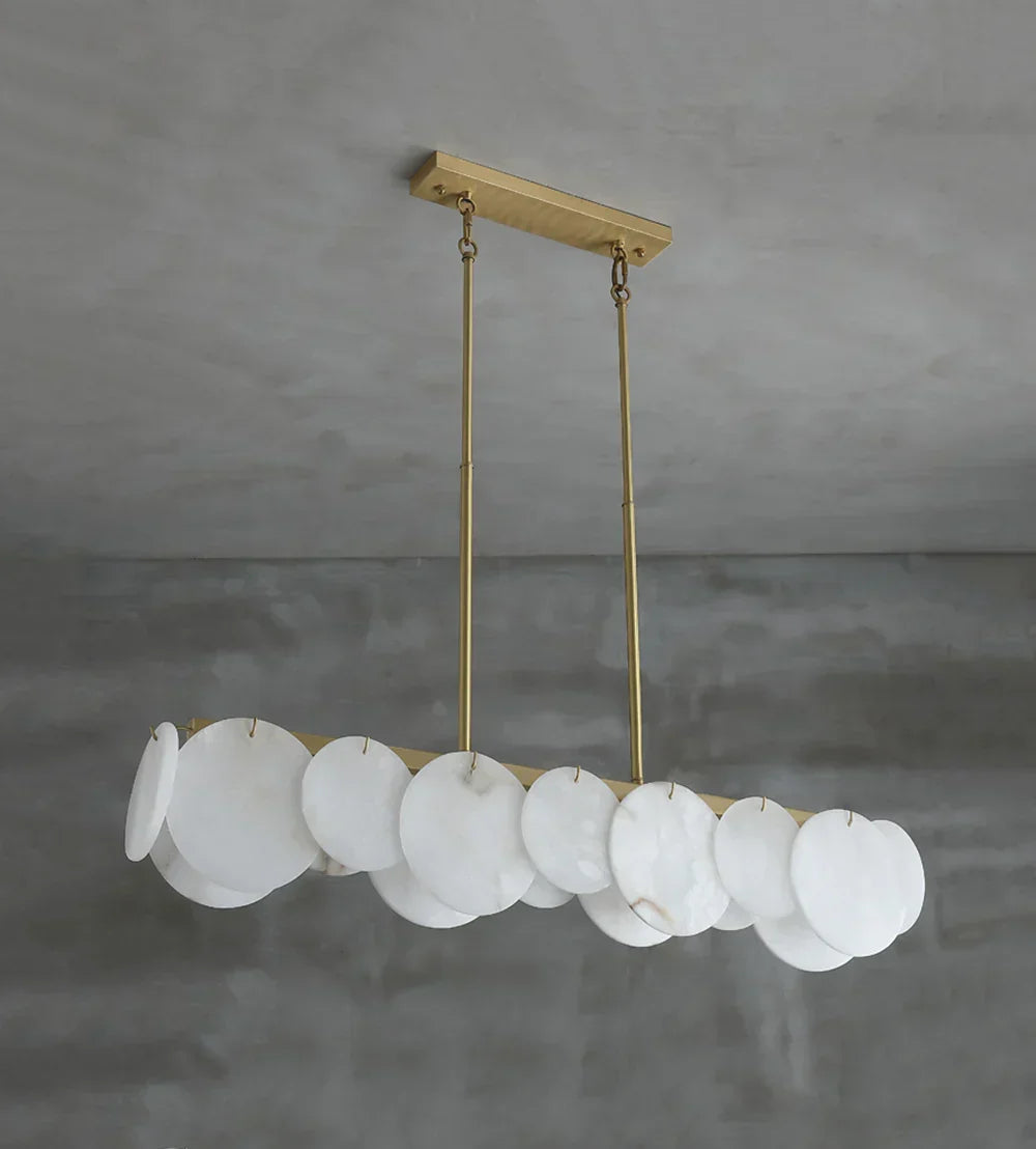 Modern Alabaster Linear Chandelier – Alabaster detail 12