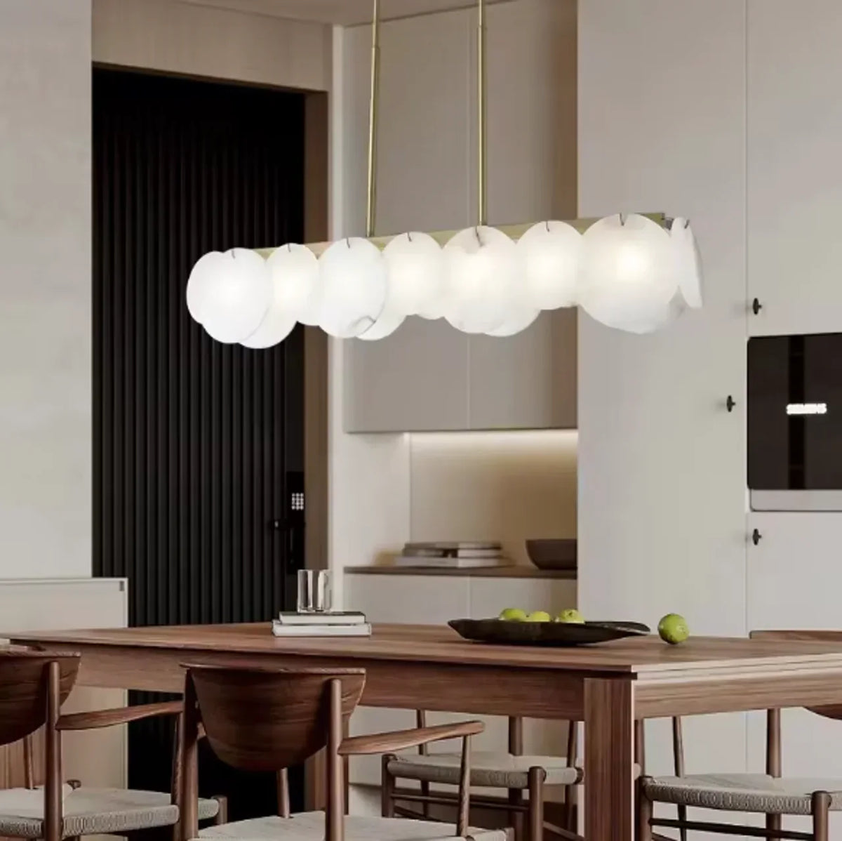 Modern Alabaster Linear Chandelier – Alabaster detail 4