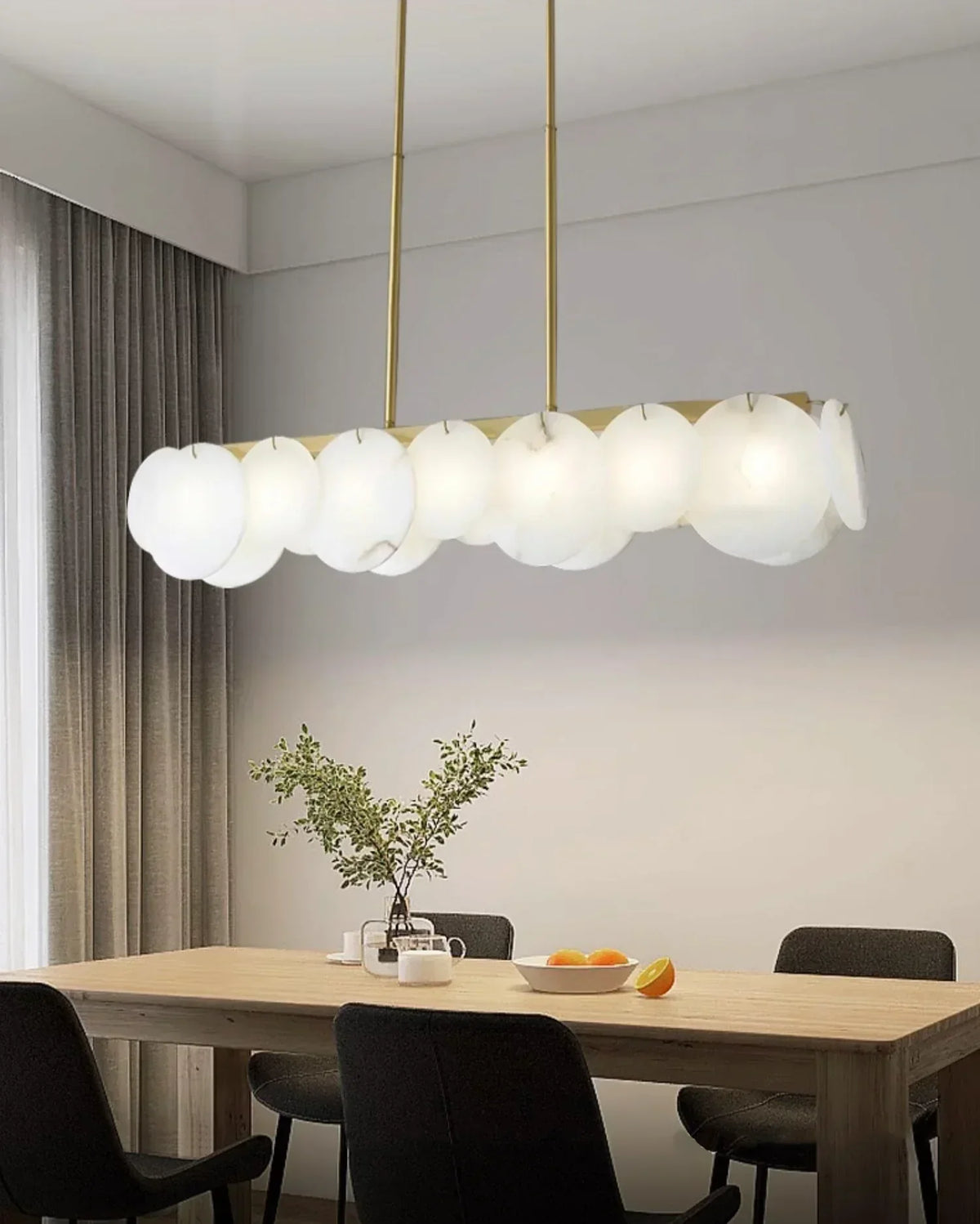 Modern Alabaster Linear Chandelier – Alabaster detail 9