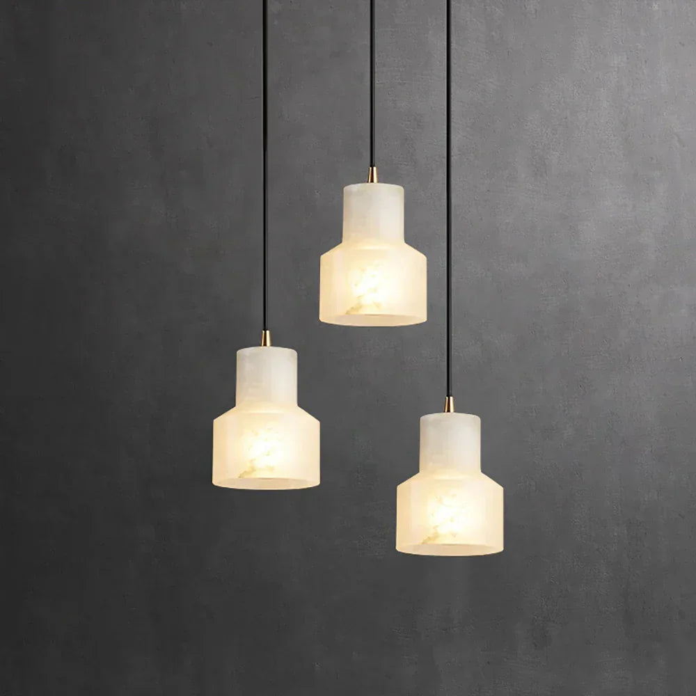 Modern Alabaster Millson Pendnat Light – Alabaster detail 12