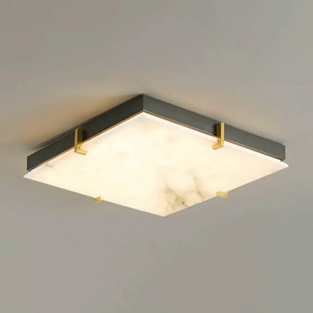 Alabaster Black Square Ceiling Lamp – Alabaster detail 10