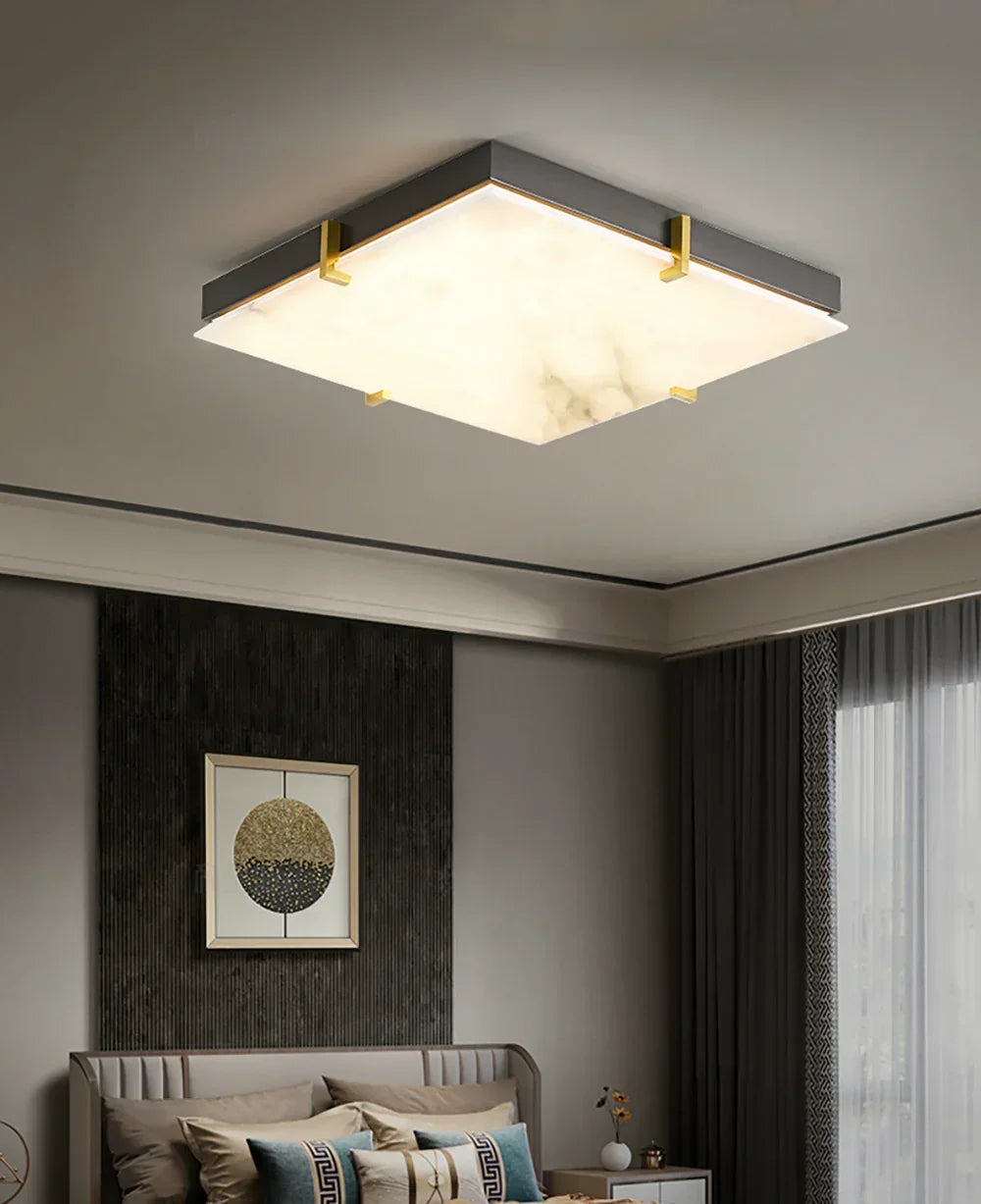 Alabaster Black Square Ceiling Lamp – Alabaster detail 7
