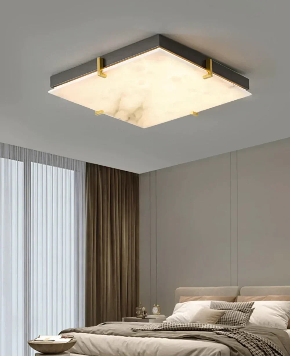 Alabaster Black Square Ceiling Lamp – Alabaster detail 4