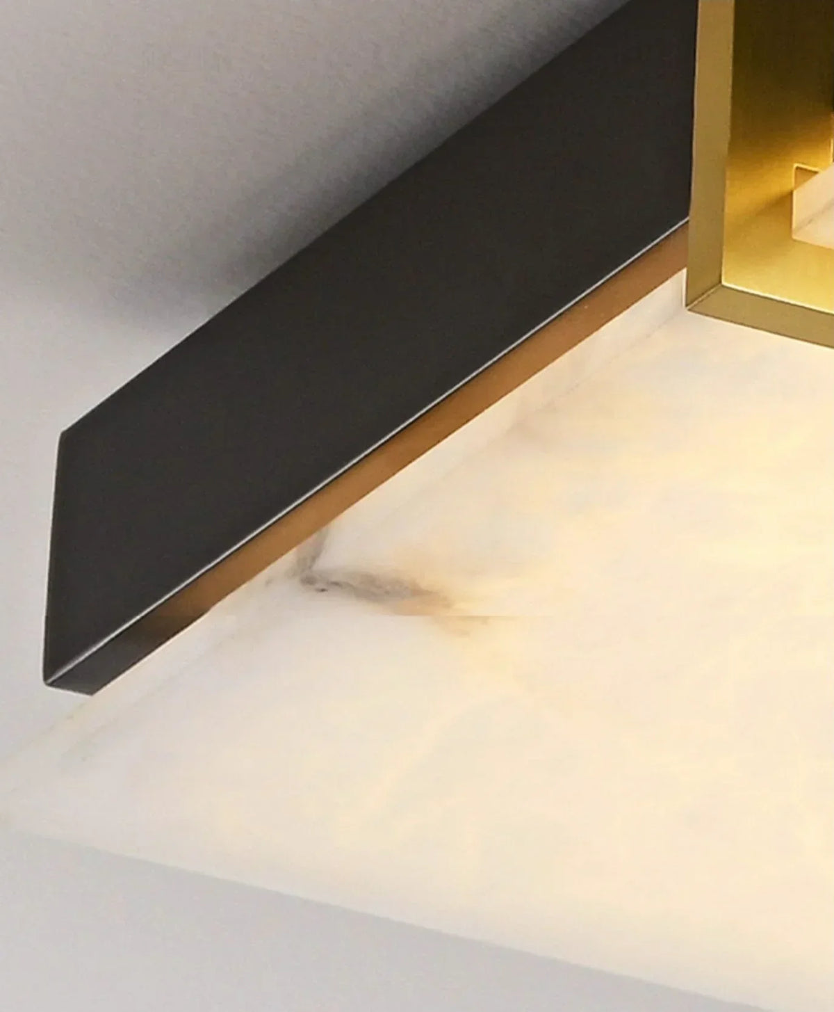 Alabaster Black Square Ceiling Lamp – Alabaster detail 12