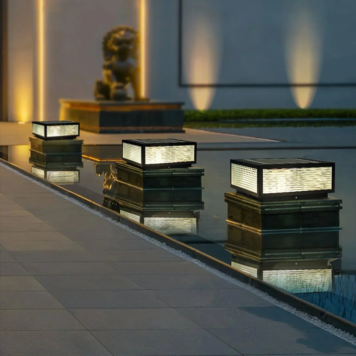 Modern Birillo Glass Garden Outdoor Light – Glass detail 4