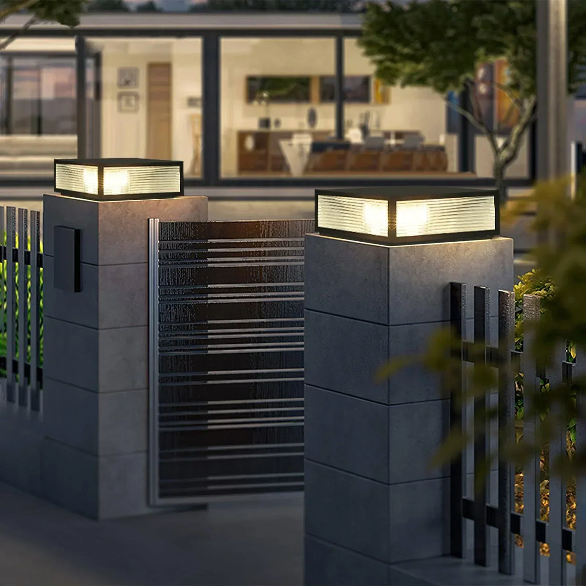 Modern Birillo Glass Garden Outdoor Light – Glass detail 3