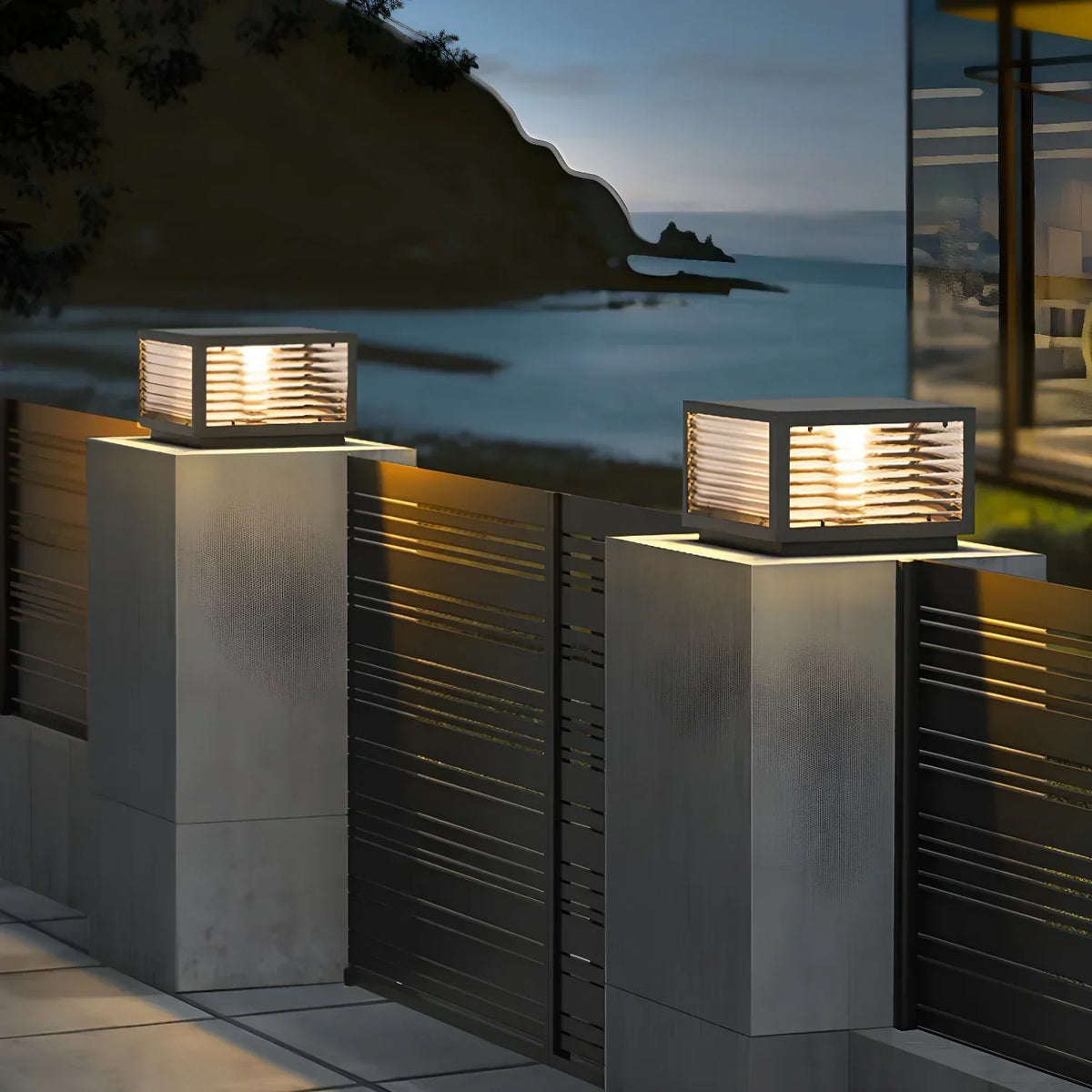 Modern Birillo Glass Garden Outdoor Light – Glass detail 11