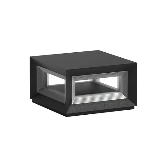 Modern Black Cube Outdoor Lamp Acrylic