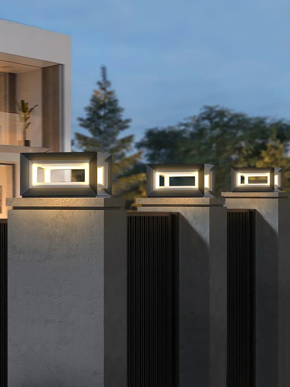 Modern Black Cube Outdoor Lamp Acrylic – Acrylic detail 4