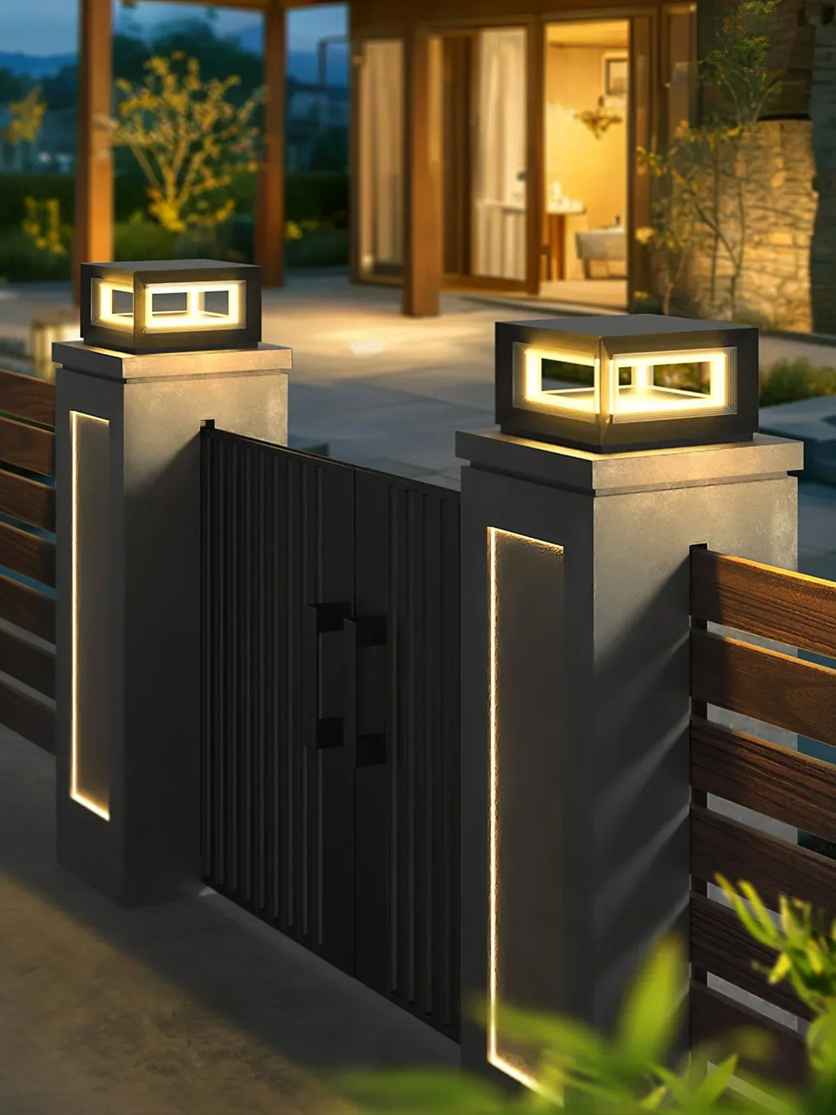 Modern Black Cube Outdoor Lamp Acrylic – Acrylic detail 19