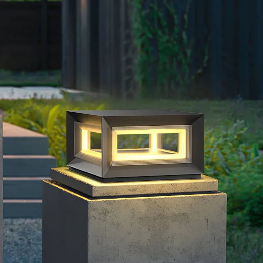 Modern Black Cube Outdoor Lamp Acrylic – Acrylic detail 18