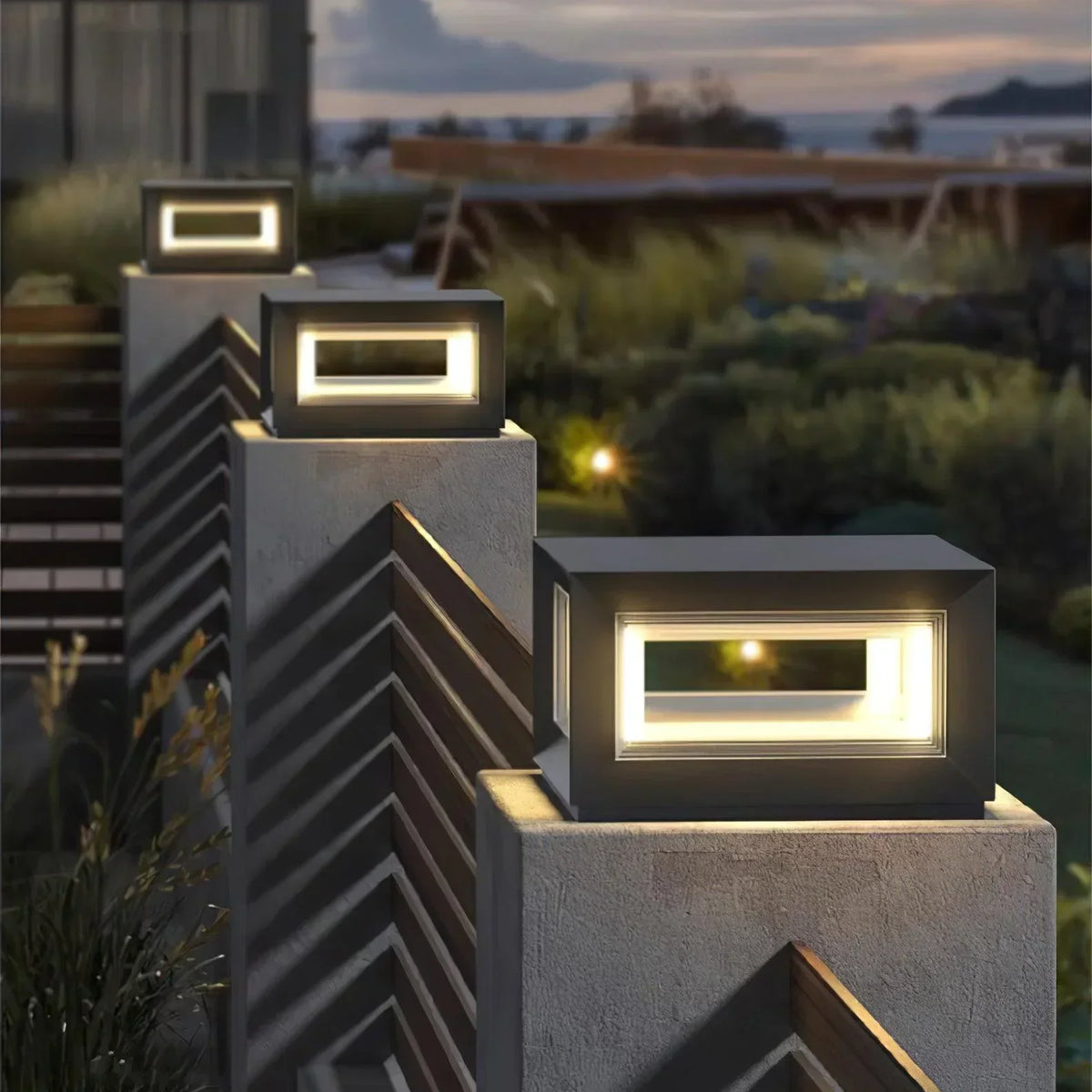 Modern Black Cube Outdoor Lamp Acrylic – Acrylic detail 13
