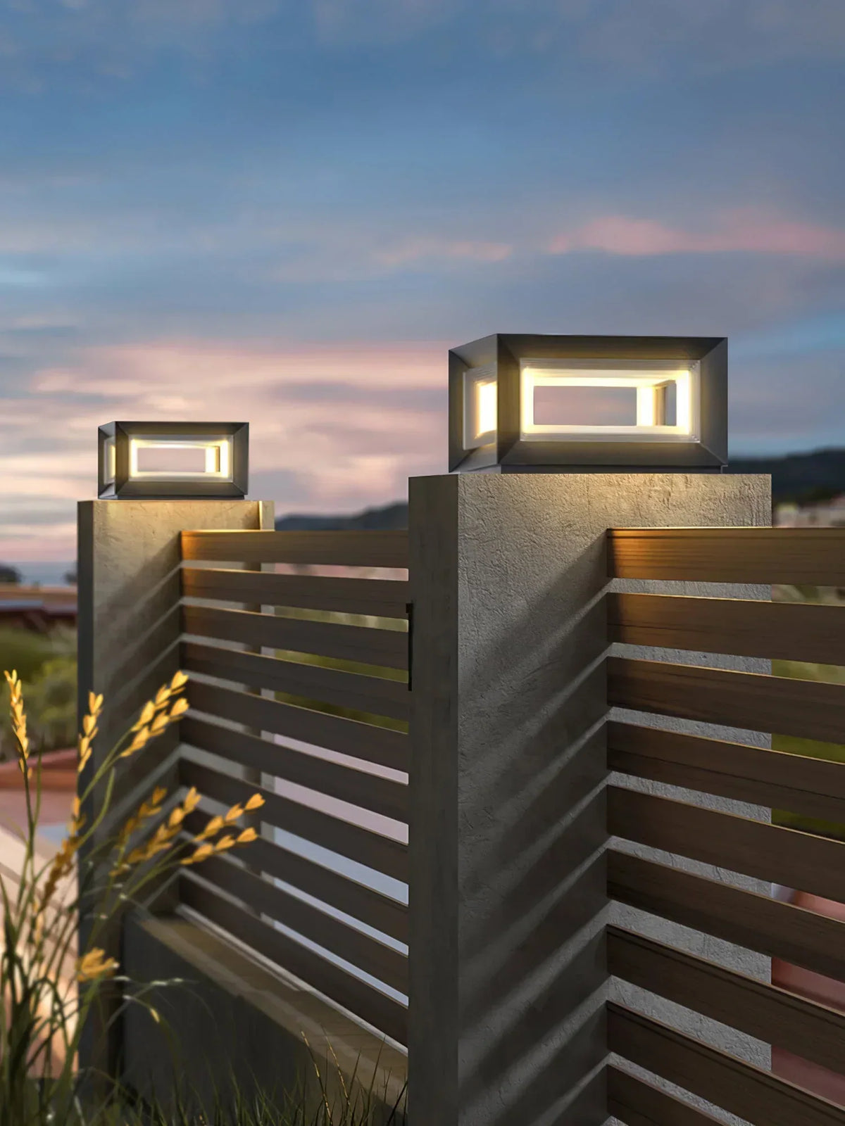 Modern Black Cube Outdoor Lamp Acrylic – Acrylic detail 15