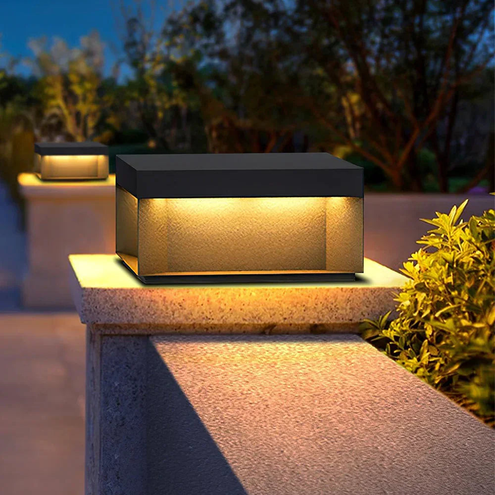 Modern Black Square Box Outdoor Acrylic Light – Acrylic detail 2