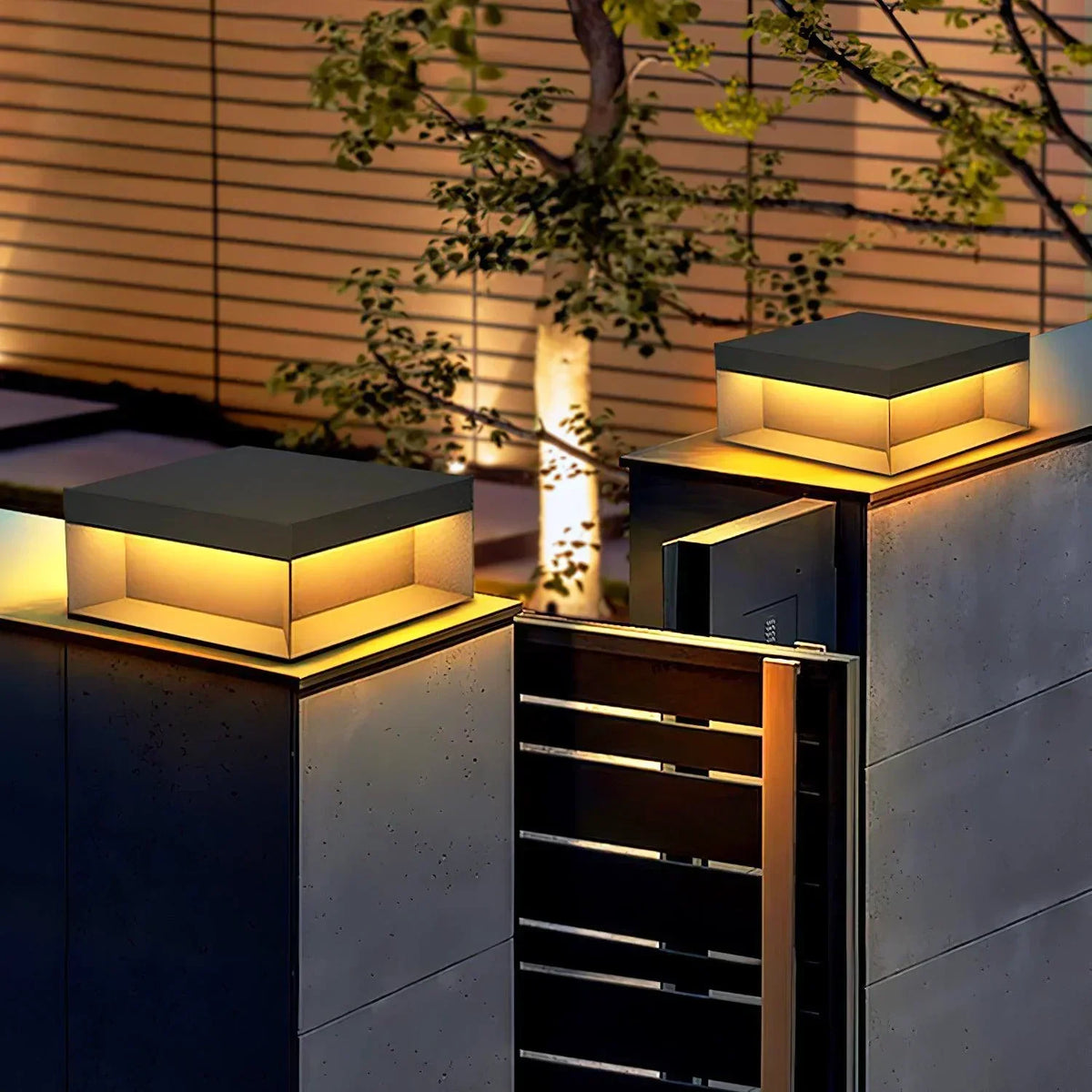 Modern Black Square Box Outdoor Acrylic Light – Acrylic detail 21