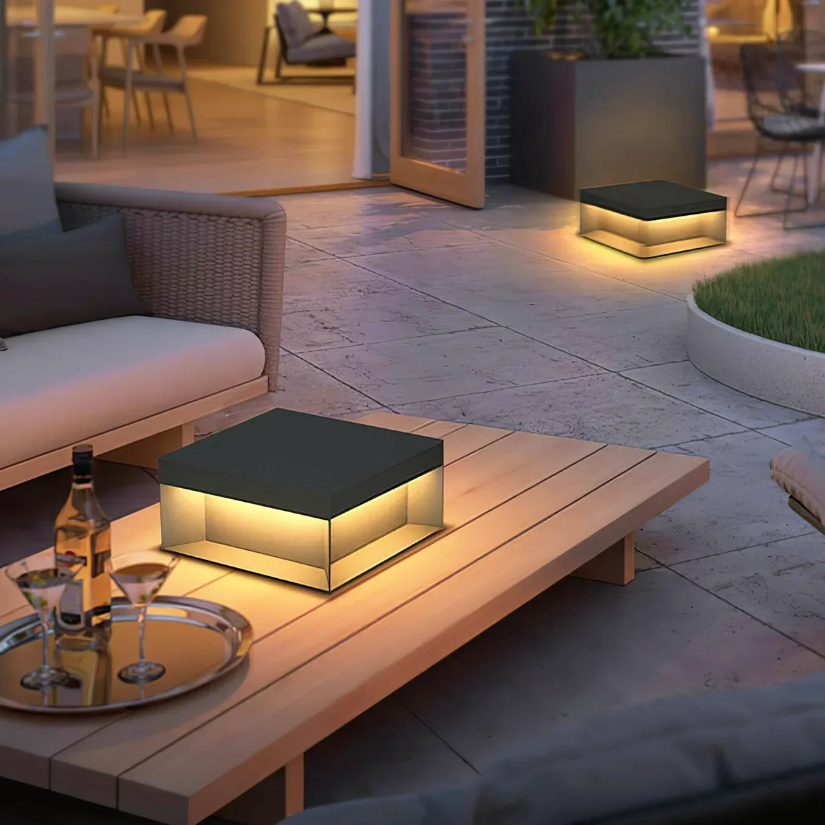 Modern Black Square Box Outdoor Acrylic Light – Acrylic detail 22