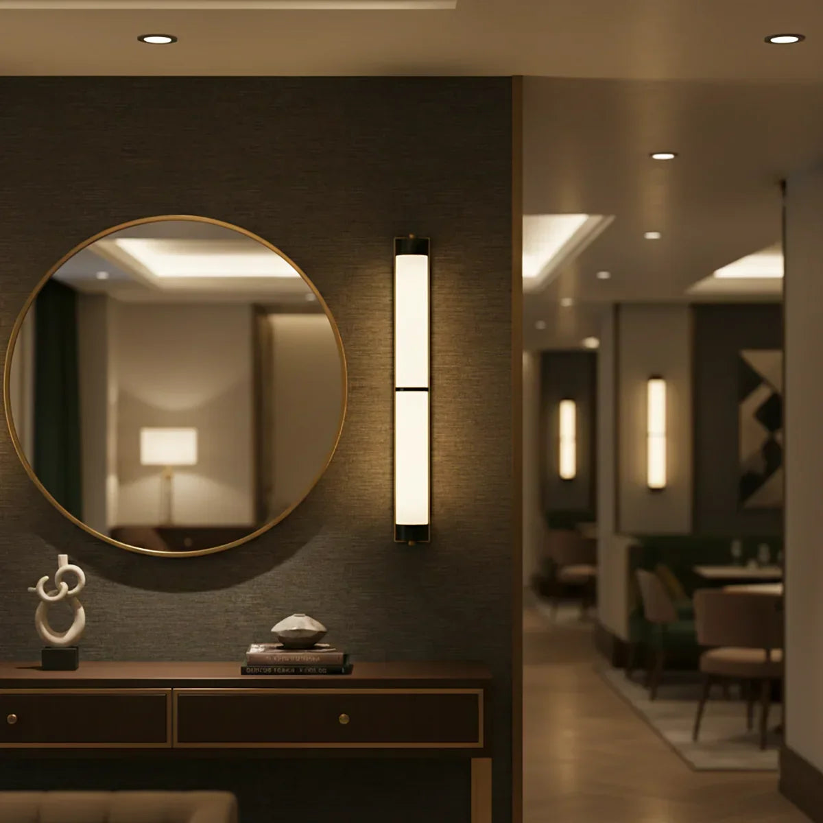 Cylindra Alabaster Brass Wall Light – Alabaster detail 15