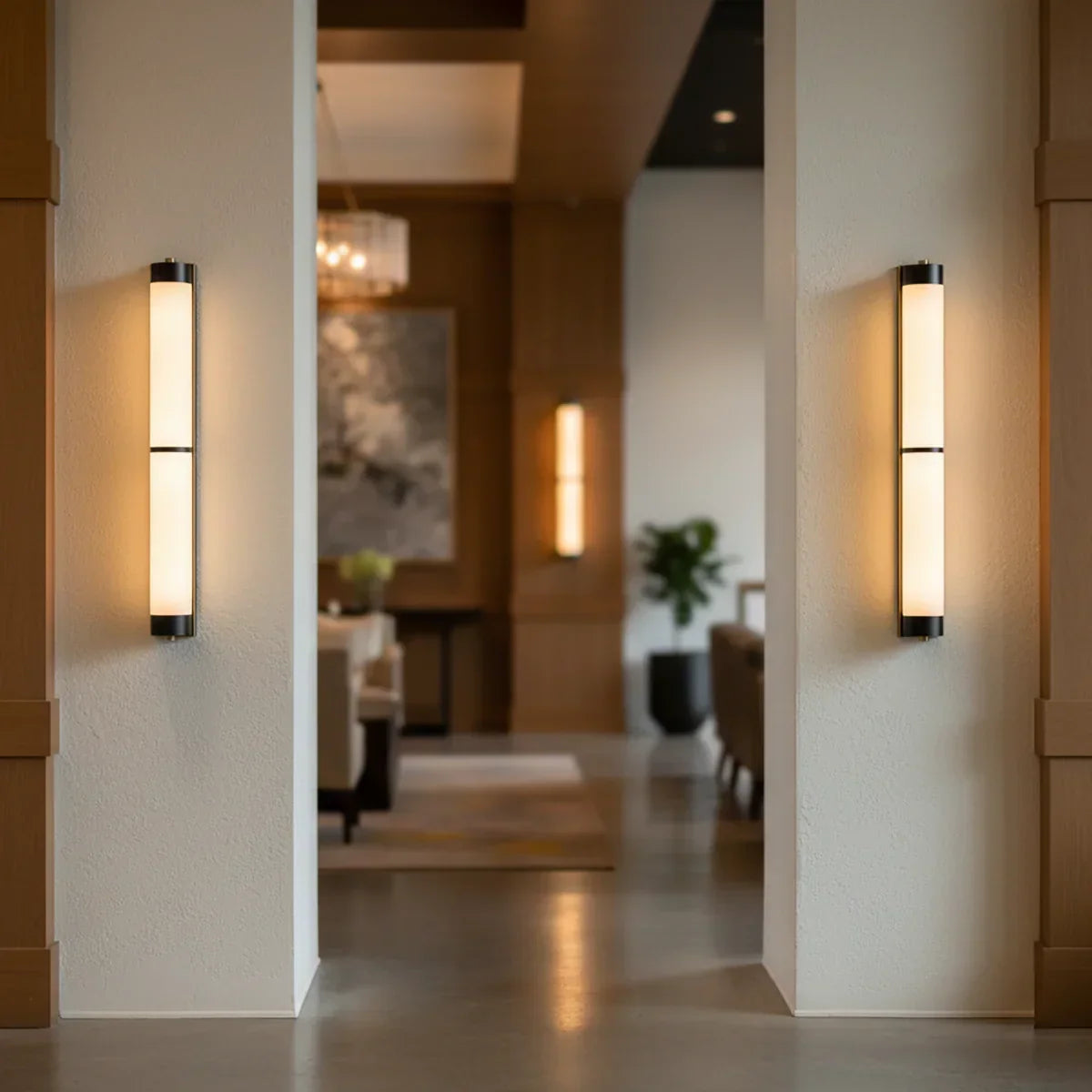 Cylindra Alabaster Brass Wall Light – Alabaster detail 16