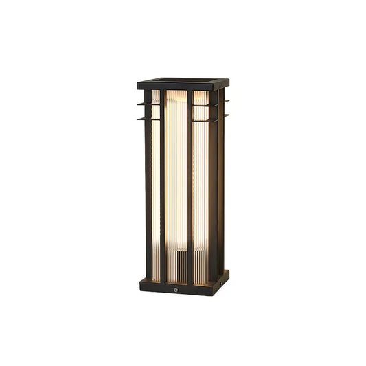 Modern Double Axis Outdoor Post Lamp Steel