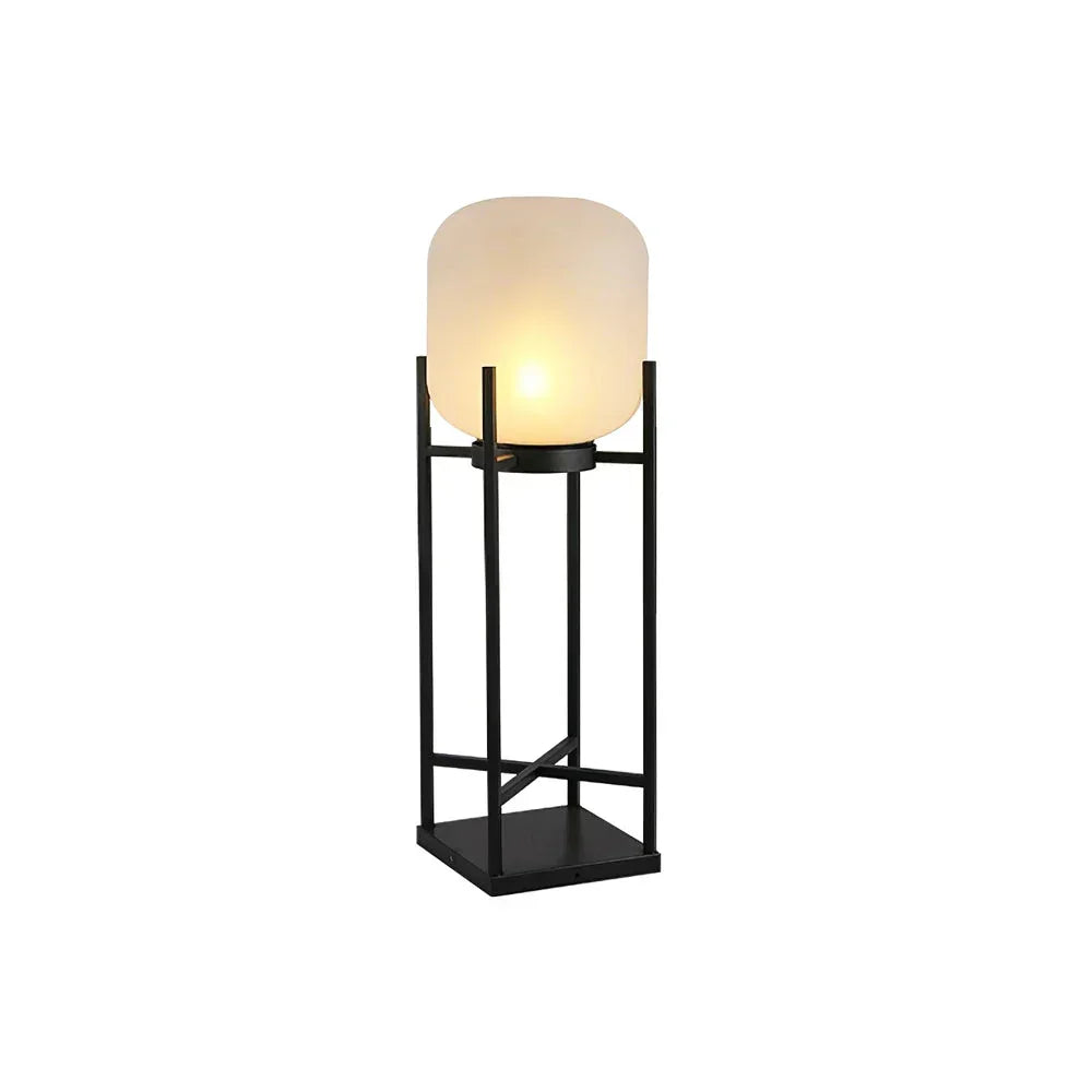 Modern Lantern Outdoor Glass Floor Lamp