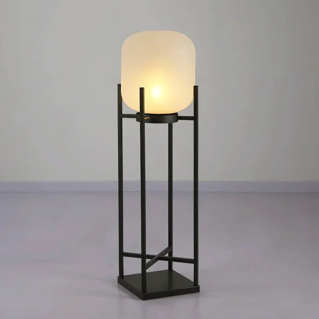Modern Lantern Outdoor Glass Floor Lamp – Glass detail 10