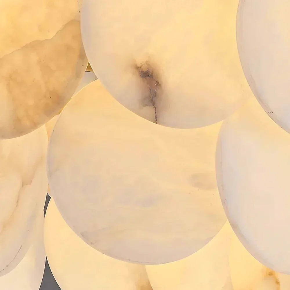 Modern Round Alabaste Alabaster Chandelier – Alabaster detail 11