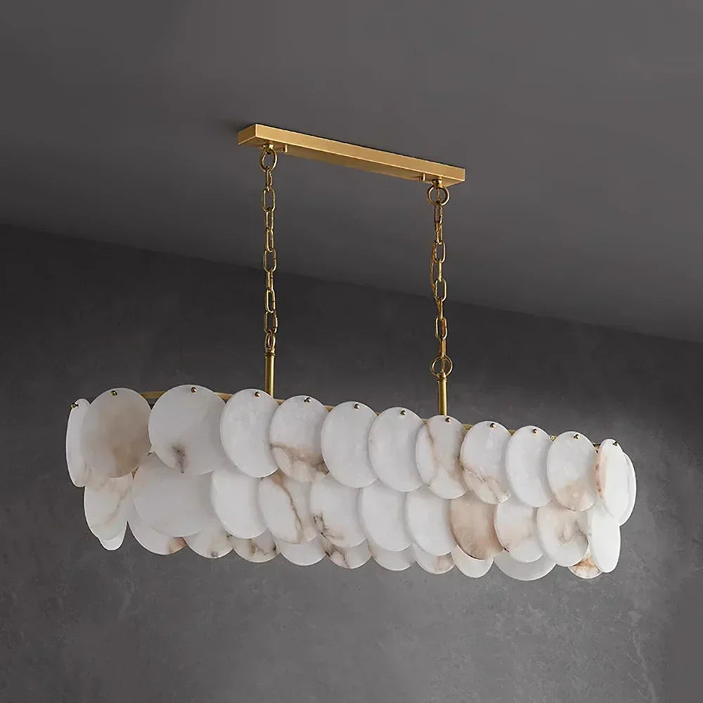 Modern Round Alabaste Alabaster Chandelier – Alabaster detail 13
