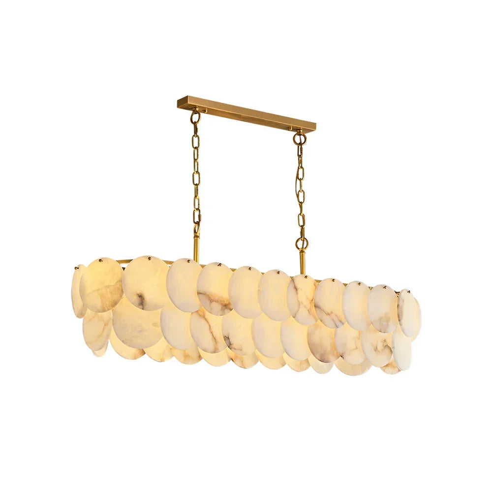 Modern Round Alabaste Alabaster Chandelier – Alabaster detail 15