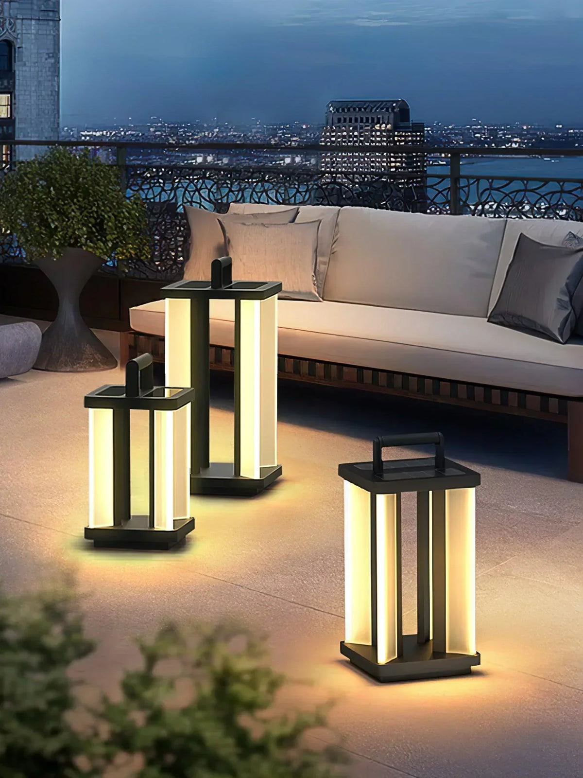 Modern Metroluxe Simple Outdoor Steel Light – Steel detail 10