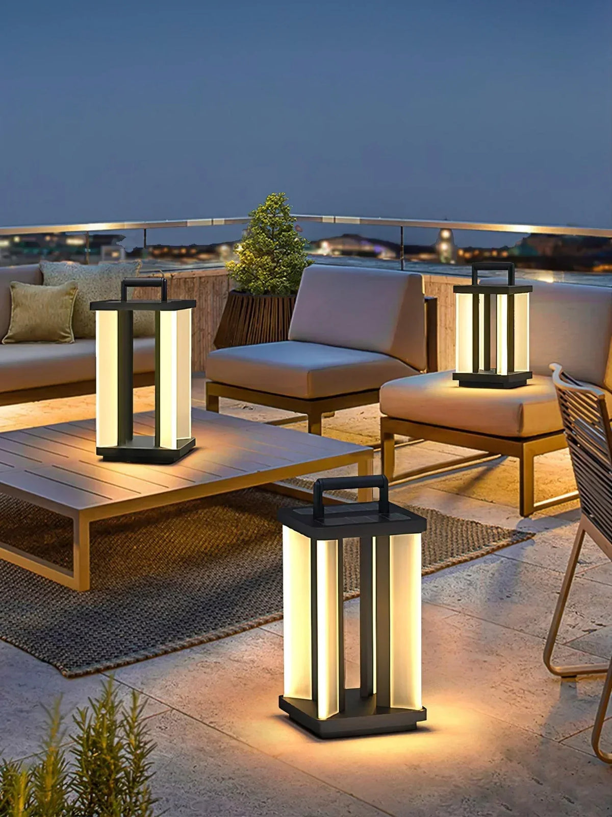 Modern Metroluxe Simple Outdoor Steel Light – Steel detail 7